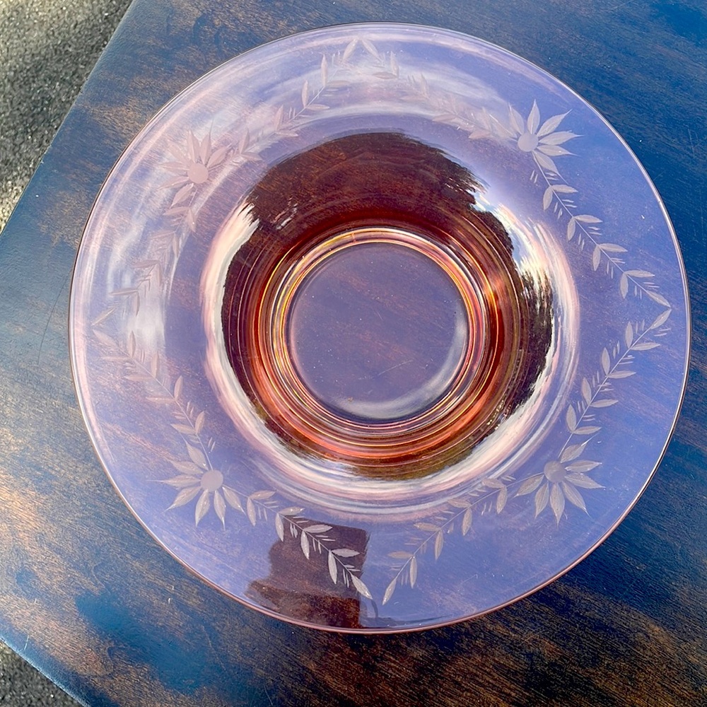 Pink Depression Glass Bowl